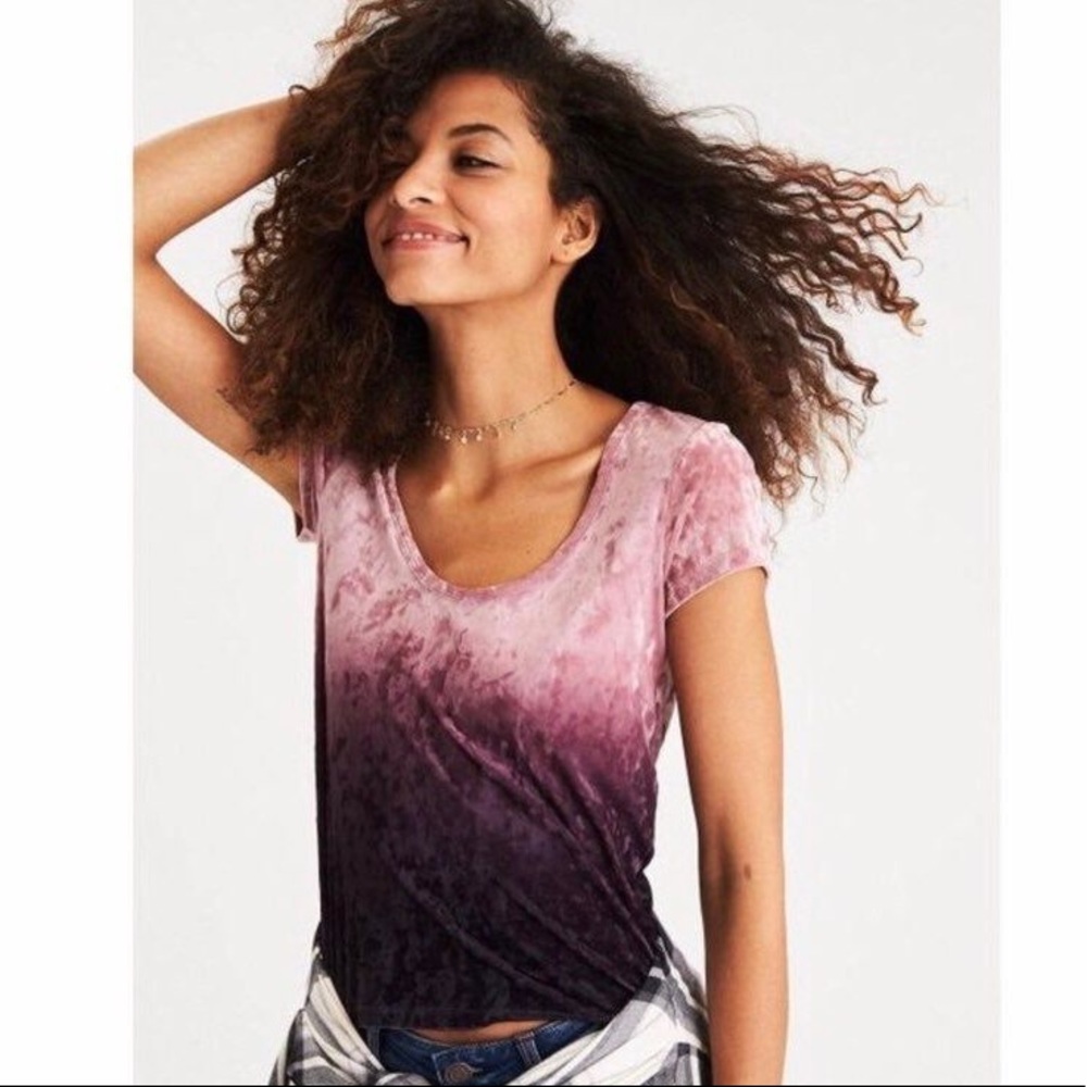 Ombré Velvet Top